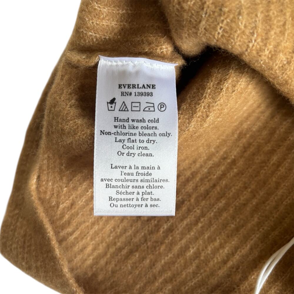 Everlane Camel Tan Knit Wool Blend Ribbed Cropped Tank Top Women’s Medium NWT - Picture 5 of 7